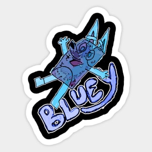 Handmade Design Blue 90s Sticker